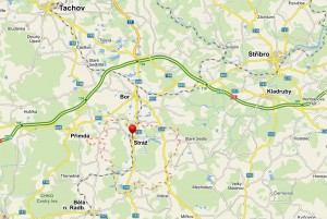 mapa Stráž